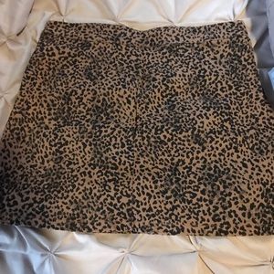 Cheetah print forever 21 jean skirt